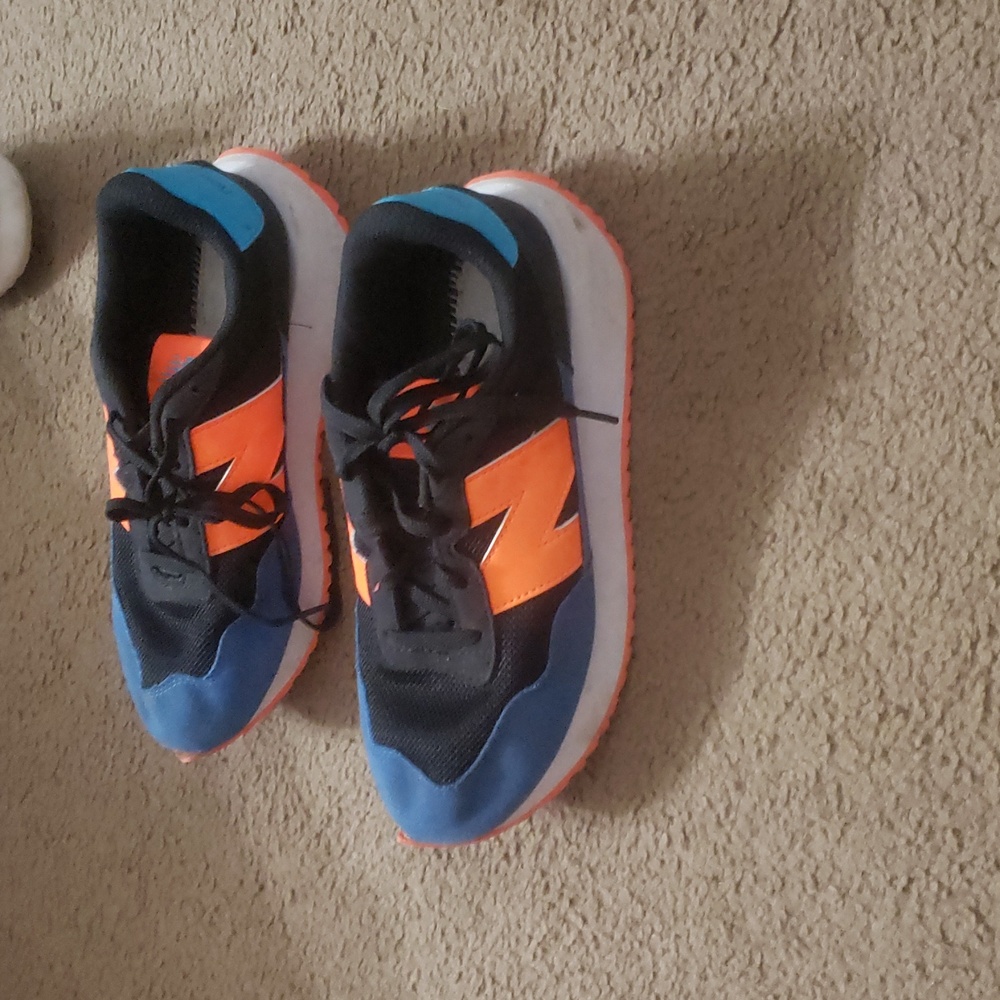 New Balance Kids' Black and Orange Sneakers - Picture 2 of 6